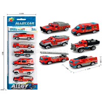 Набор машин "Пожарная техника" пластик 37х10х4см (6 машинок 7-8см) LT377103 от магазина "Карандаш"