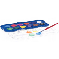 Краски акварельные 12 цветов "Giotto" с кисточкой, пластиковая упаковка 352300 от магазина "Карандаш"