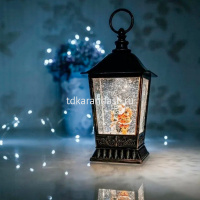 Сувенир "Фонарь. Дед Мороз с елкой" 24х12см (USB, свет, музыка) SK4924 от магазина "Карандаш"