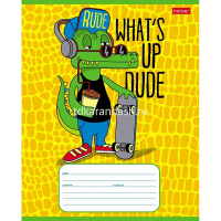 Тетрадь А5 12л клетка "Croco Boys" на скобе 5 дизайнов 12Т5В1 от магазина "Карандаш"