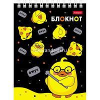 Блокнот А6 40л "Утиные истории" клетка, на спирали УФ-лак 6 дизайнов 080471 от магазина "Карандаш"