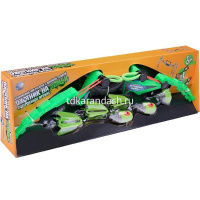 Лук 57см со стрелами 3шт. 22/24см с присоской и свистком, пластик AX1020 от магазина "Карандаш"