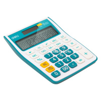 Калькулятор 12 разрядов 145х104,5х27,4мм белый/бирюзовый E1238 от магазина "Карандаш"