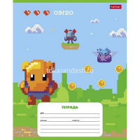 Тетрадь А5 12л клетка "Пиксель. Level Up" на скобе 5 дизайнов 12Т5В1/089545 от магазина "Карандаш"