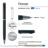 Ручка шариковая "Firenze" 1мм синяя, автомат, зеленый металлический корпус 20-0300 от магазина "Карандаш"
