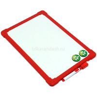 Доска для рисования магнитно-маркерная двусторонняя 20х30см (маркер с губкой, 2 магнита) 11421-24 от магазина "Карандаш"