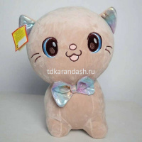 Котенок с бантом 23см кофейный BW2393 от магазина "Карандаш"