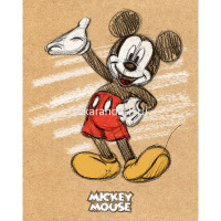 Тетрадь А5 48л клетка "Микки Маус" на скобе матовая ламинация 5 дизайнов 058473 от магазина "Карандаш"