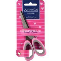 Ножницы детские 14см "Juniorcut" сталь, ручки прорезиненные 60-0027 от магазина "Карандаш"