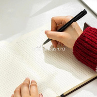 Бизнес-блокнот A5 96л клетка, искусственная кожа, магнитная застежка, черный EN138G/BLACK от магазина "Карандаш"