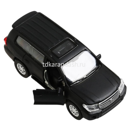 Машина "Toyota Land Cruiser" черная, инерционная, металл 12,5см (открывающиеся двери) CRUISER-BE от магазина "Карандаш"