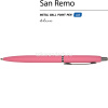 Ручка шариковая "San Remo" 1,0мм синяя, автомат, коралловый корпус, металл 20-0249/07 от магазина "Карандаш"