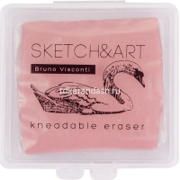 Ластик-клячка розовый/голубой "Sketch&Art" в пластиковом футляре 42-0053 от магазина "Карандаш"