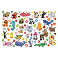 Наклейки "Ребятам о зверятах" А5 16х23,5см 4 листа в пакете с европодвесом 4Н5н/089976 от магазина "Карандаш"