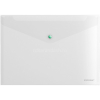 Папка-конверт на кнопке "Glossy Clear" А4 пластик, прозрачная, цветная кнопка 50205 от магазина "Карандаш"