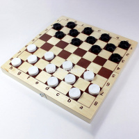 Шахматы, шашки 2 в 1, 29х29см дерево/пластик 03879 от магазина "Карандаш"