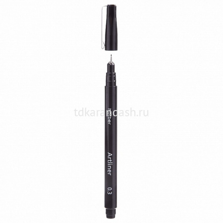 Набор линеров черных 5шт 0,1/0,3/0,5/0,7мм "Terra Colora" + кисть, пвх блистер 070955 от магазина "Карандаш"