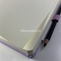 Скетчбук 20х20см 80л 140г/м2 фиолетовый пастельный, на резинке, твердая обложка "Sketchmarker" от магазина "Карандаш"