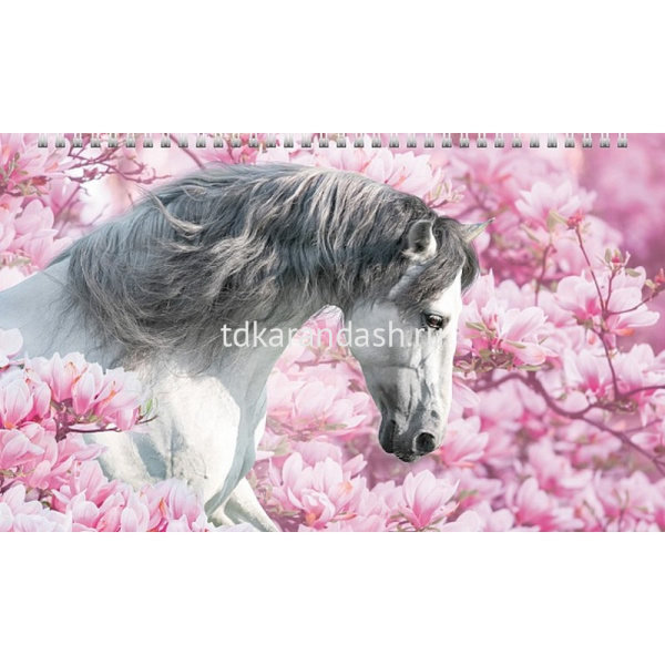 Календарь квартальный 2026 "Год Лошади" 320х840мм настенный трехблочный, с бегунком 5 постеров 09164 от магазина "Карандаш"