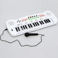 Синтезатор с микрофоном 58х21см 37 клавиш, пластик (свет, звук) 999BHS от магазина "Карандаш"