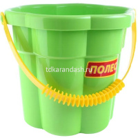 Набор д/песка №318 (ведро-цветок среднее №3, лопатка №5, 3 формочки) 22х17х17см в сетке 35615 от магазина "Карандаш"