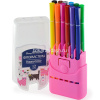 Фломастеры 12 цветов "HappyColor" круглые, в пластиковом пенале, 2 вида 32-0036 от магазина "Карандаш"