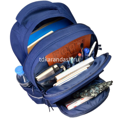 Рюкзак "Music" 40х30х19см, 800гр, 2 отделения, 3 кармана, синий 12-002/61 от магазина "Карандаш"