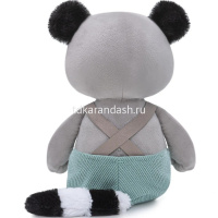 Енот "Джо" 25см в комбинезоне, серый ЕД/25/КБ от магазина "Карандаш"