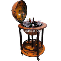 Глобус-бар 56х56х103см напольный, на фигурных ножках, дерево/пластик JF-MG-45003-RN от магазина "Карандаш"