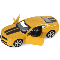 Машина "Chevrolet Camaro" желтая, инерционная, металл 17,5см (свет, звук, откр.двери) JB1200137 от магазина "Карандаш"