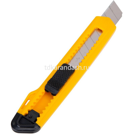 Нож канцелярский 18мм с фиксатором лезвия, пластик E2001 от магазина "Карандаш"