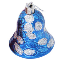 Ёлочное украшение "Колокольчик" 20см синий, пластик Y306-12 от магазина "Карандаш"