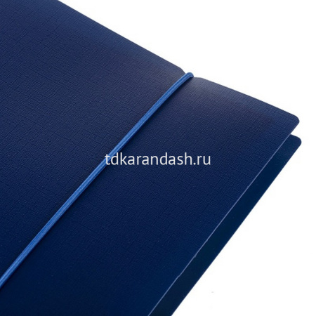 Тетрадь на кольцах А5 120л клетка "Canvas. Синяя" пластиковая обложка на резинке 081657 от магазина "Карандаш"