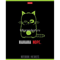 Тетрадь А5 48л клетка "Люблю людей" на скобе выборочный лак 5 дизайнов 075798 от магазина "Карандаш"