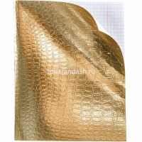 Тетрадь А5 96л клетка Croco золото бумвинил металлик на скобе 96Т5бвВ1/072798 от магазина "Карандаш"