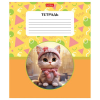 Тетрадь А5 18л клетка "Маленькие пушистики" на скобе 5 дизайнов 18Т5В1/086198 от магазина "Карандаш"