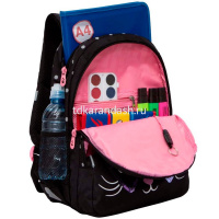 Рюкзак 27х40х20см, 735гр, 2 отделения, 3 кармана, черный RG-160-2/4 от магазина "Карандаш"