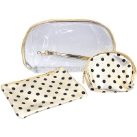 Набор косметичек "Горошек" 3 в 1 (3 размера), 3 цвета Y9383-19 от магазина "Карандаш"