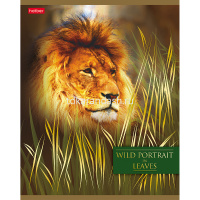 Тетрадь А5 48л клетка "Дикий мир" на скобе 3D фольга матовая ламинация 5 дизайнов 061153 от магазина "Карандаш"