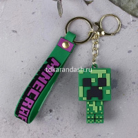 Брелок Герои Minecraft. Вид №1 6х3,5см с карабином, пвх/металл 4 вида M-2444 от магазина "Карандаш"