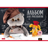 Альбом для рисования А4 30л "Кот Басик" на скобе 5 дизайнов 068391 от магазина "Карандаш"