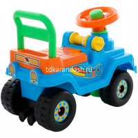 Каталка-автомобиль "Джип 4х4" 53х27х41см голубой, пластик 71781 от магазина "Карандаш"