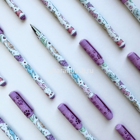 Ручка шариковая "HappyWrite. Кошки" 0,5мм синяя 20-0215/64 от магазина "Карандаш"