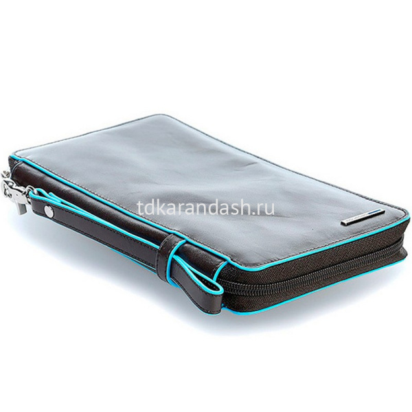 Мультипортмоне "Blue Square" 22,5х14х2,5см, 2 отделения, черный, натуральная кожа PP3246B2/N от магазина "Карандаш"