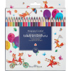Карандаши 24 цвета "HappyColor" трехгранные дерево, картон 30-0053 от магазина "Карандаш"