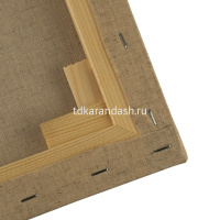 Холст на подрамнике 40х50см 280г/м2, 45% хлопок 55% лён, мелкое зерно 2473103-40х50 от магазина "Карандаш"