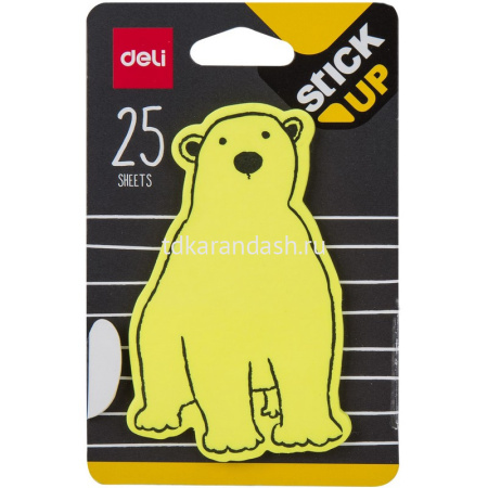 Клейкая бумага 76х76мм "Животные" 25л ассорти EA55102 от магазина "Карандаш"