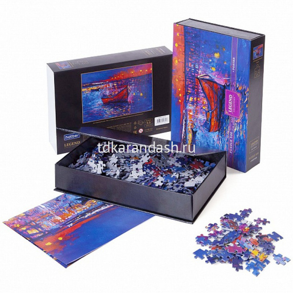 Пазлы 500 эл. "Premium. Legend Art Series. Вечерняя гавань" 48х33см с постером 071213 от магазина "Карандаш"