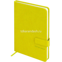 Ежедневник недатированный А6+ "Escalada" 240стр., лаймовый, искусств.кожа "Виннер" магн. застежка от магазина "Карандаш"