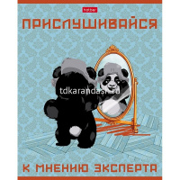 Тетрадь А5 48л клетка "Мудрая панда" на скобе 5 дизайнов 48Т5В1/088930 от магазина "Карандаш"